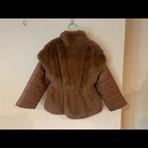 Mayoral Brown Coat Faux Fur